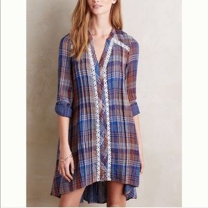 Anthropologie Plaid Shirt dress✨